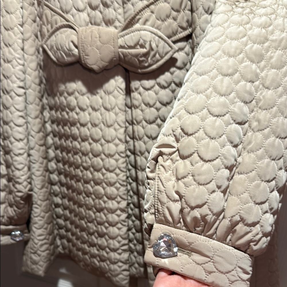 Betsey Johnson Quilted Tan Swing Jacket - Picture 8 of 9